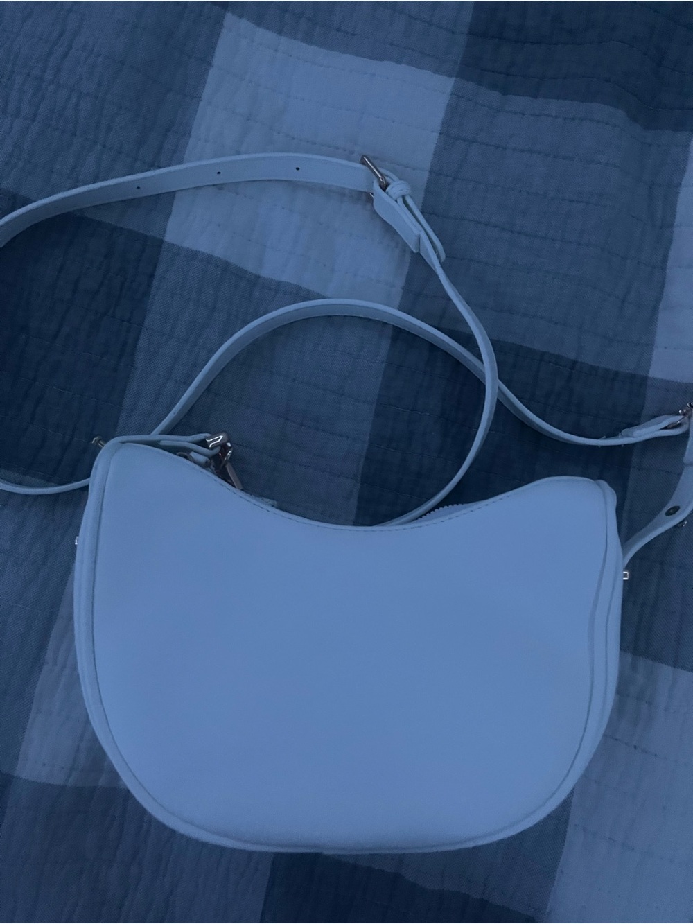 Prada White Crescent Shoulder Bag with Detachable Strap - Picture 2 of 2